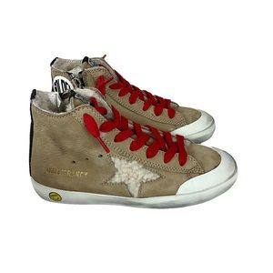 Golden Goose Kids Francy Shearling High Top Sneakers Size 29